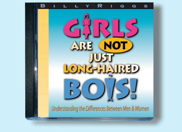 CD cover titled 'Girls Are Not Just Long-Haired Bois!' with bold colorful text.