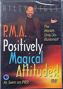 Book cover titled 'Positively Magical Attitudes!' by P.M.A., promoting a magical mindset.