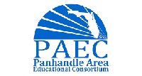 Logo of Panhandle Area Education Consortium in blue and white.