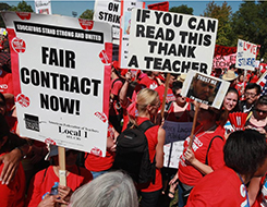 Chicago Teachers Union Holds Rally After Week of Striking